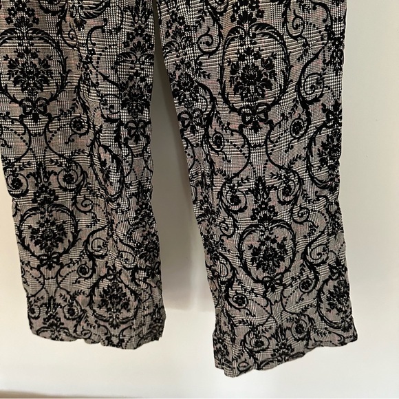 Vintage Alberto Makali Velvet Paisley Plaid Pants Size 4 - Picture 6 of 11